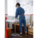 Spring and Autumn High Waist Slimming Denim Jumpsuit Women. Cotton,Denim,Jumpsuit