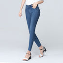 Fashion Simple Ladies Ice Silk Soft Jeans.