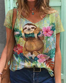 Foreign Trade Tie-Dye Printing Loose Amazon Women's Blouse. Shirt,Tie-dye,top