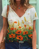 Foreign Trade Tie-Dye Printing Loose Amazon Women's Blouse. Shirt,Tie-dye,top