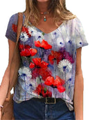 Foreign Trade Tie-Dye Printing Loose Amazon Women's Blouse. Shirt,Tie-dye,top