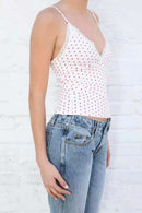 Ladies Simple Summer Love Printed Camisole. Cotton,top