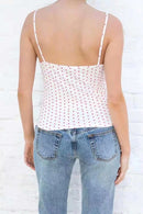 Ladies Simple Summer Love Printed Camisole. Cotton,top