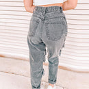 Ripped Holes Ladies Jeans.