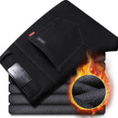 Fleece Lined Autumn And Winter Men's Jeans Straight Loose Plus Size. Fleece,Jeans,Lined,Loose,Straight