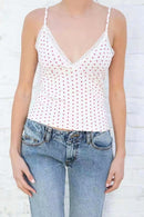 Ladies Simple Summer Love Printed Camisole. Cotton,top