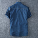 Men's Denim Short Sleeve Shirt. Denim,Shirt,Short Sleeve