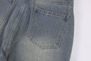 Men's And Women's Same Style American Make Old Ripped Straight Casual Jeans. ripped,Straight,Unisex,Worn