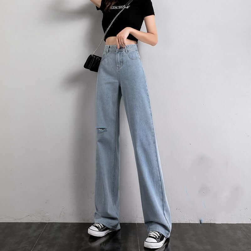 Women Wide Leg Jeans Summer Thin Section.