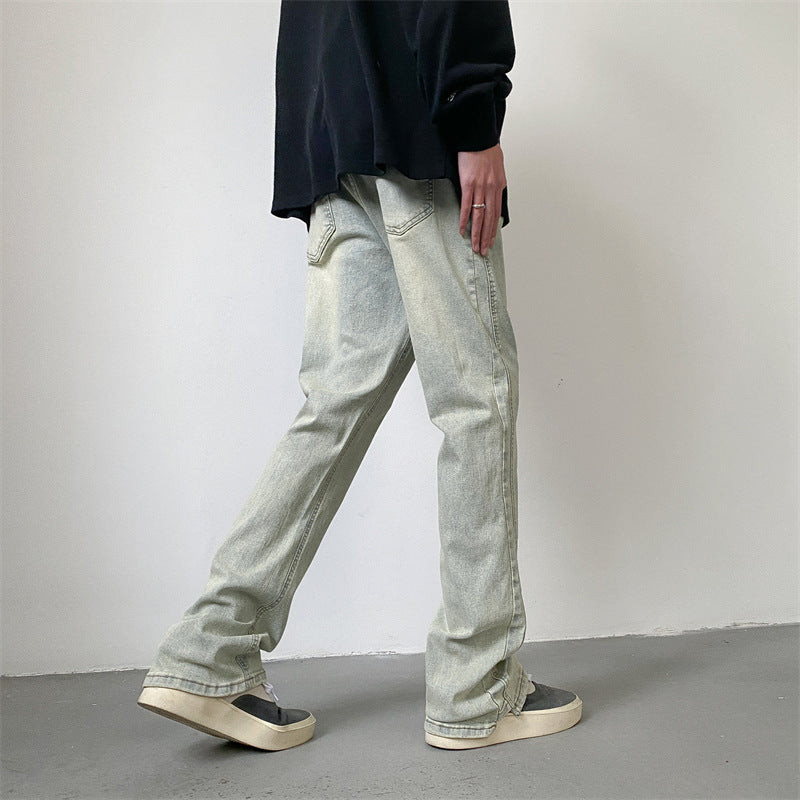 Men's Washed Retro Colored Jeans. Denim,Jeans,Retro