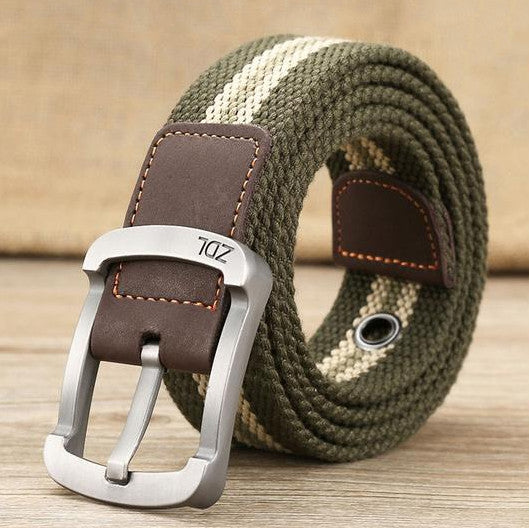 Canvas Men's And Women's Pin Buckle Belt. Belt,Buckle,Canvas