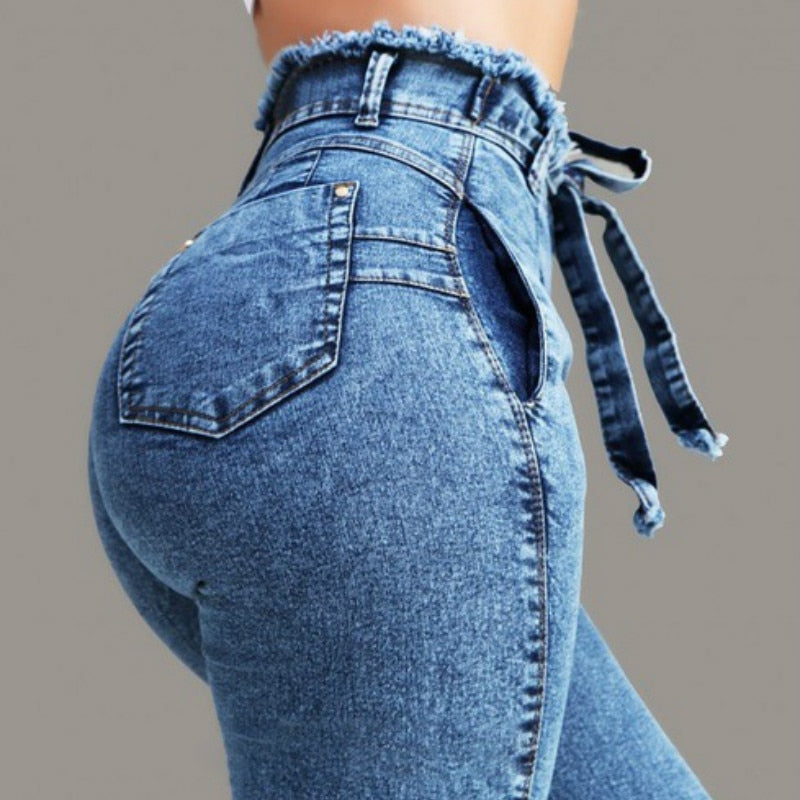 Women's Fringe Waist Jeans.