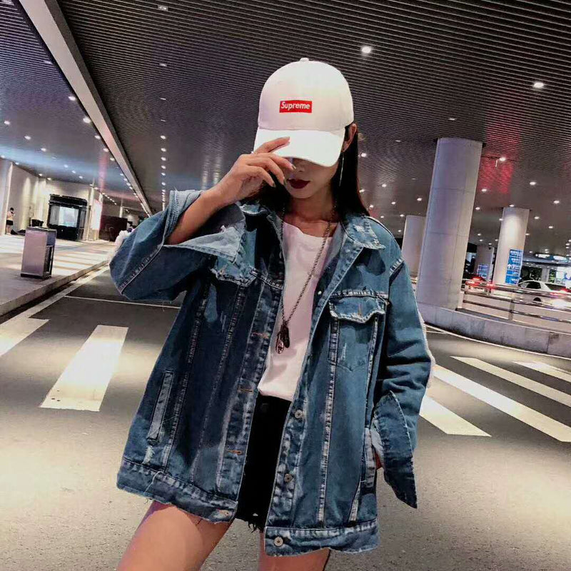 Embroidered denim jacket