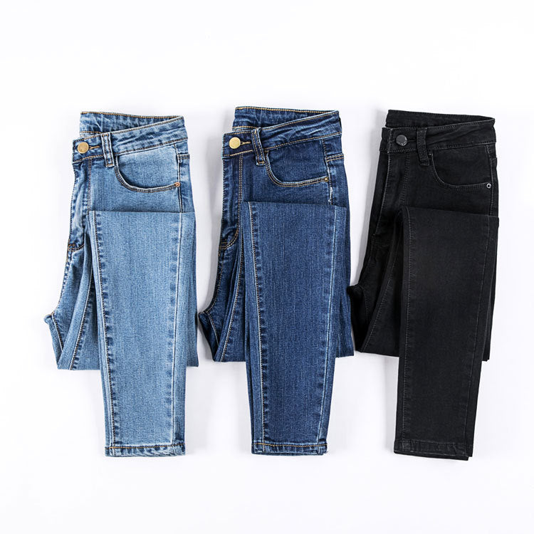 Korean Style Student High Waist Jeans Women.