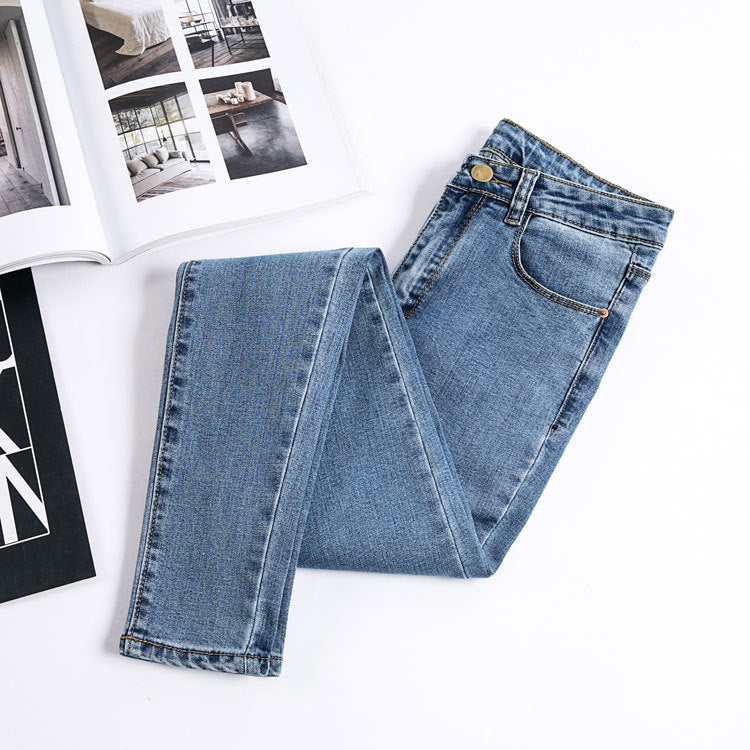 Korean Style Student High Waist Jeans Women.