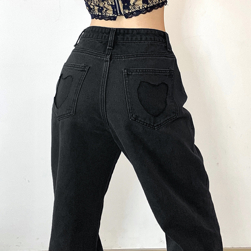 Vintage Gradient High-Rise Straight-Leg Jeans.