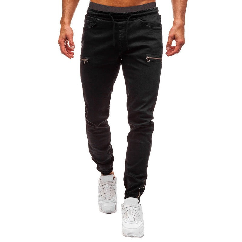 White Pants Jeans Trousers For Men Retro Party Work Mens.