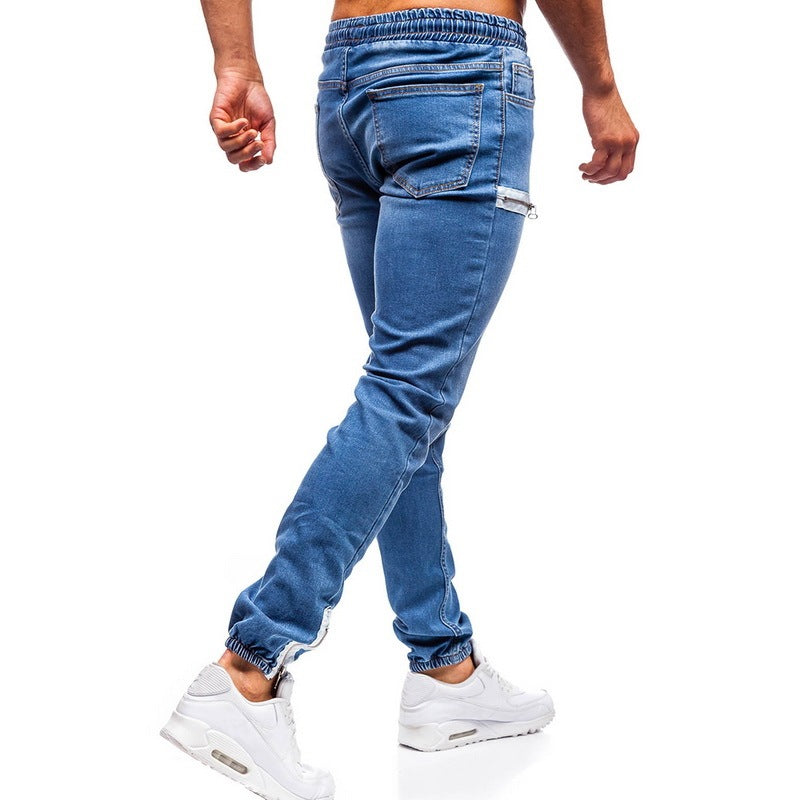 White Pants Jeans Trousers For Men Retro Party Work Mens.