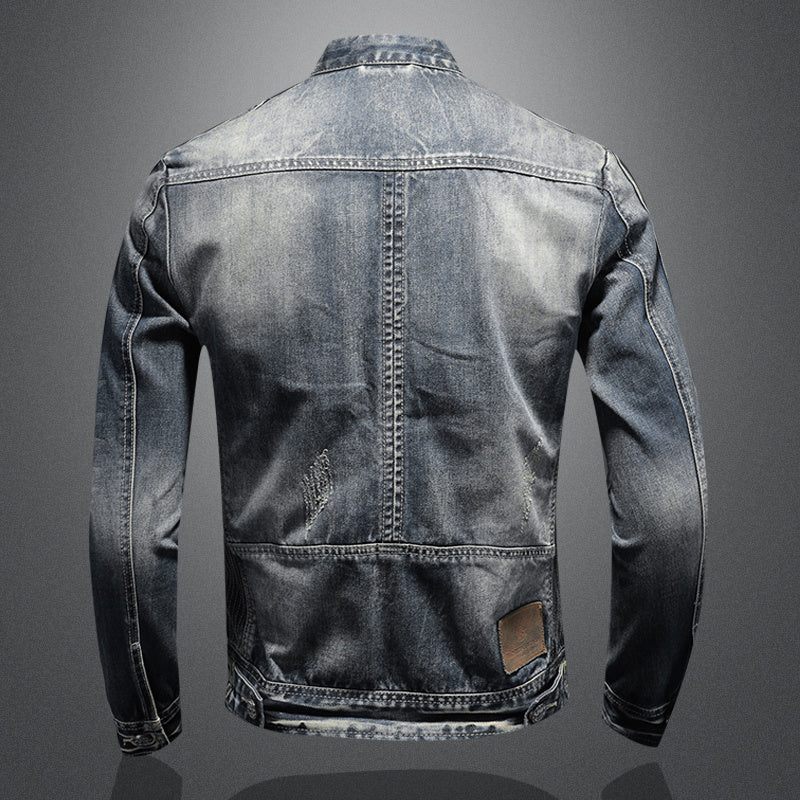 Men's Denim Jacket Plus Size Casual Fashion Slim Denim Jacket