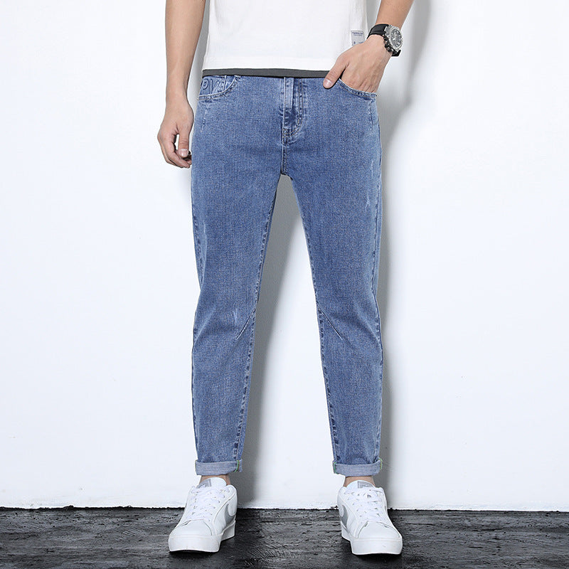 Fashion Simple Men's Small Feet Jeans. Denim,Jeans,Small Feet