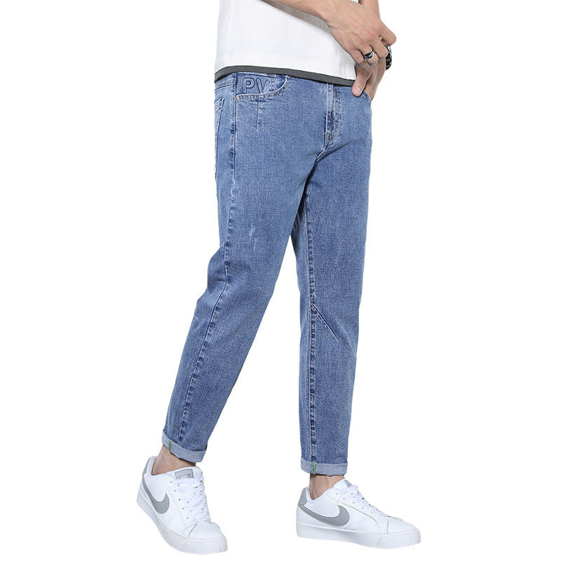 Fashion Simple Men's Small Feet Jeans. Denim,Jeans,Small Feet