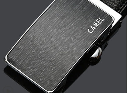 Camel Brand Men's Leather Automatic Buckle Cowhide Belt. Belt,Buckle,Leather