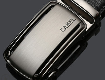 Camel Brand Men's Leather Automatic Buckle Cowhide Belt. Belt,Buckle,Leather