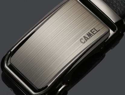 Camel Brand Men's Leather Automatic Buckle Cowhide Belt. Belt,Buckle,Leather