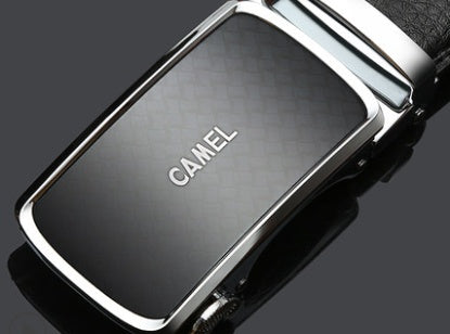Camel Brand Men's Leather Automatic Buckle Cowhide Belt. Belt,Buckle,Leather