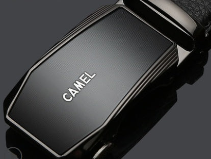 Camel Brand Men's Leather Automatic Buckle Cowhide Belt. Belt,Buckle,Leather