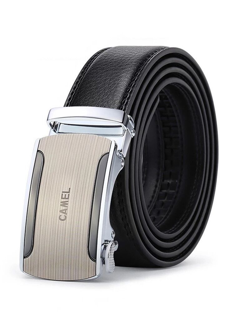 Camel Brand Men's Leather Automatic Buckle Cowhide Belt. Belt,Buckle,Leather