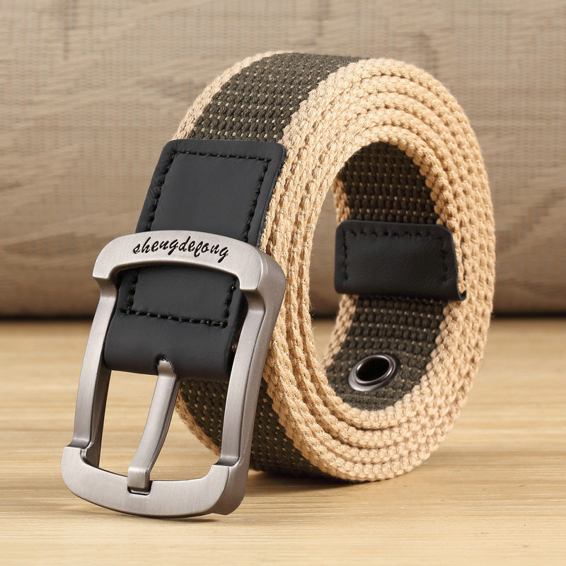 Canvas Men's And Women's Pin Buckle Belt. Belt,Buckle,Canvas