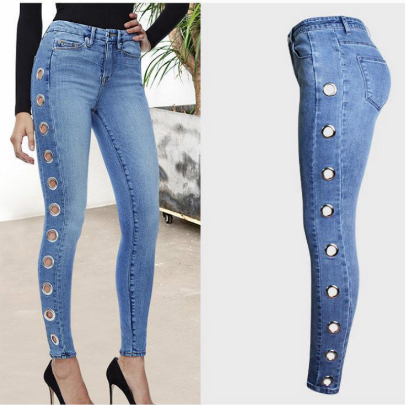 Fashion Tight Hoop Jeans For Women. Jeans