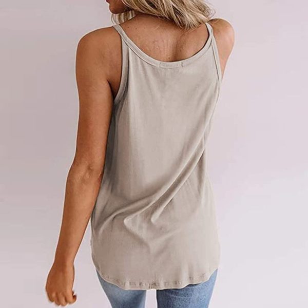 Sling Solid Color Sleeveless Ladies Vest. Shirt,Shoulder,Sleeveless,Top