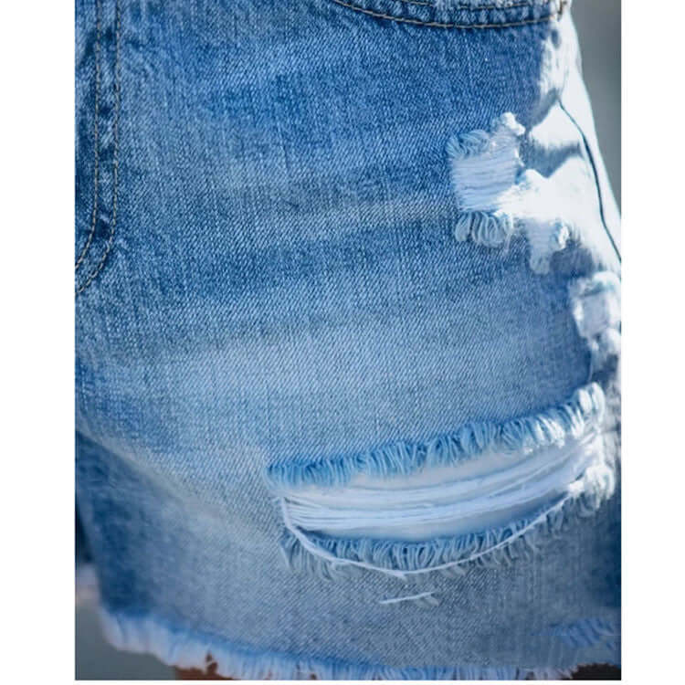 Fringed Denim Shorts Ripped Stitching Ladies Jeans Shorts Women.