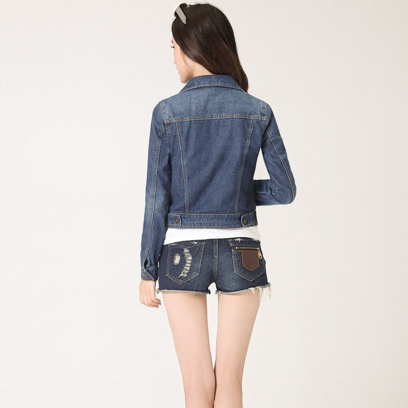 Fashion Slim Fit Short Ladies Denim Jacket. Cotton,Denim,Jacket