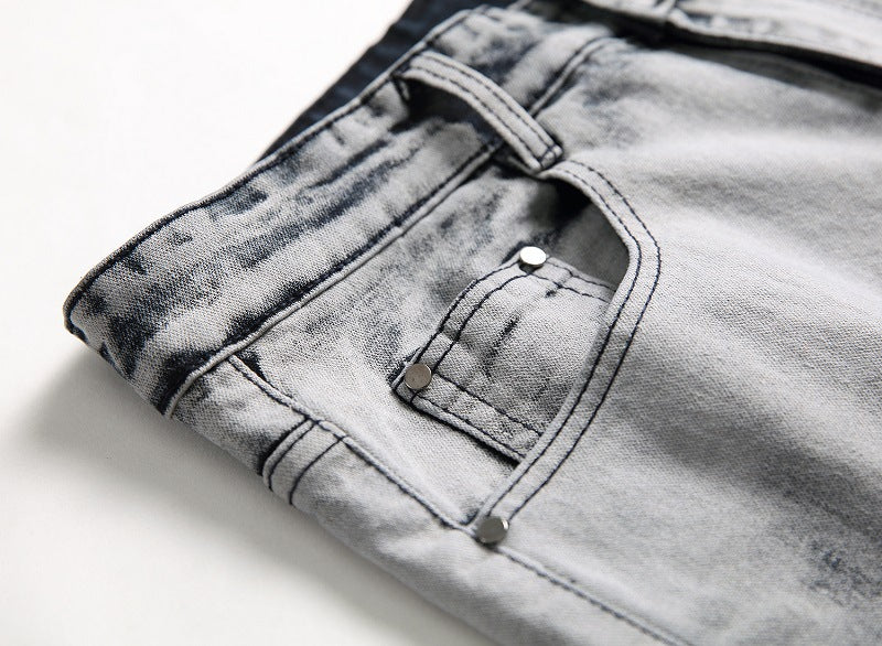 Men's Patch And Fade Jeans. Denim,Faded,Jeans,Patch