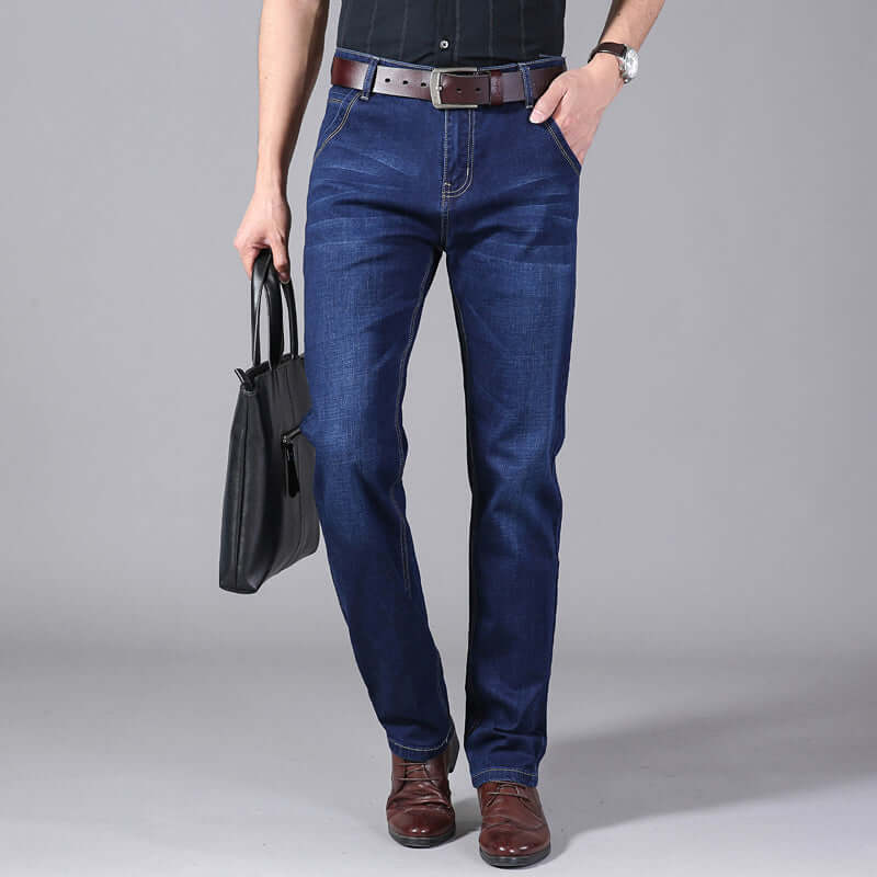 Jeans men's wash thin. Cotton,Denim,Jeans