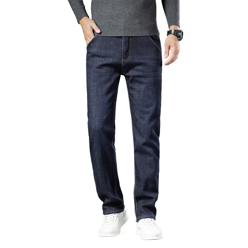 Men's Lambswool Fleece Padded Jeans Winter. Cotton,Denim,Fleece,Jeans,Lined,Soft