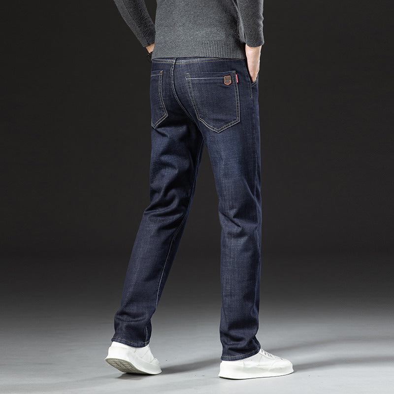 Men's Lambswool Fleece Padded Jeans Winter. Cotton,Denim,Fleece,Jeans,Lined,Soft