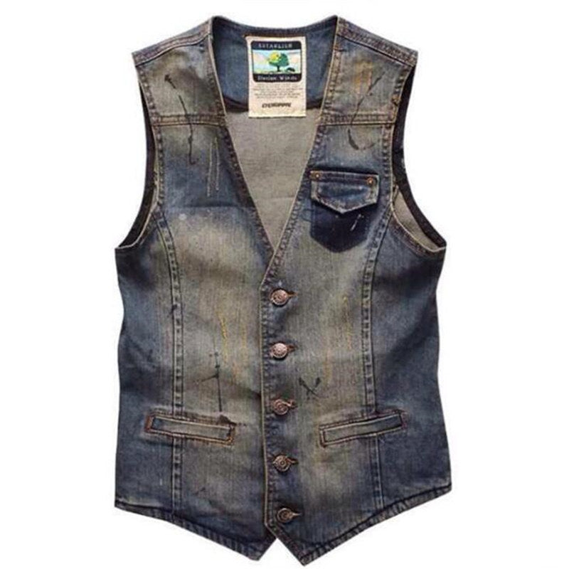 Denim Waistcoat Men's