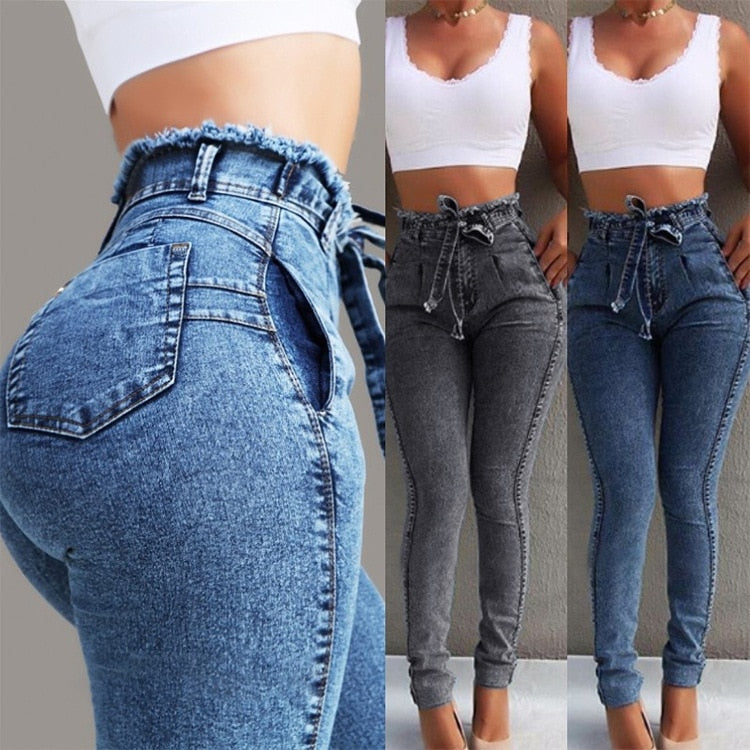 Women's Fringe Waist Jeans.