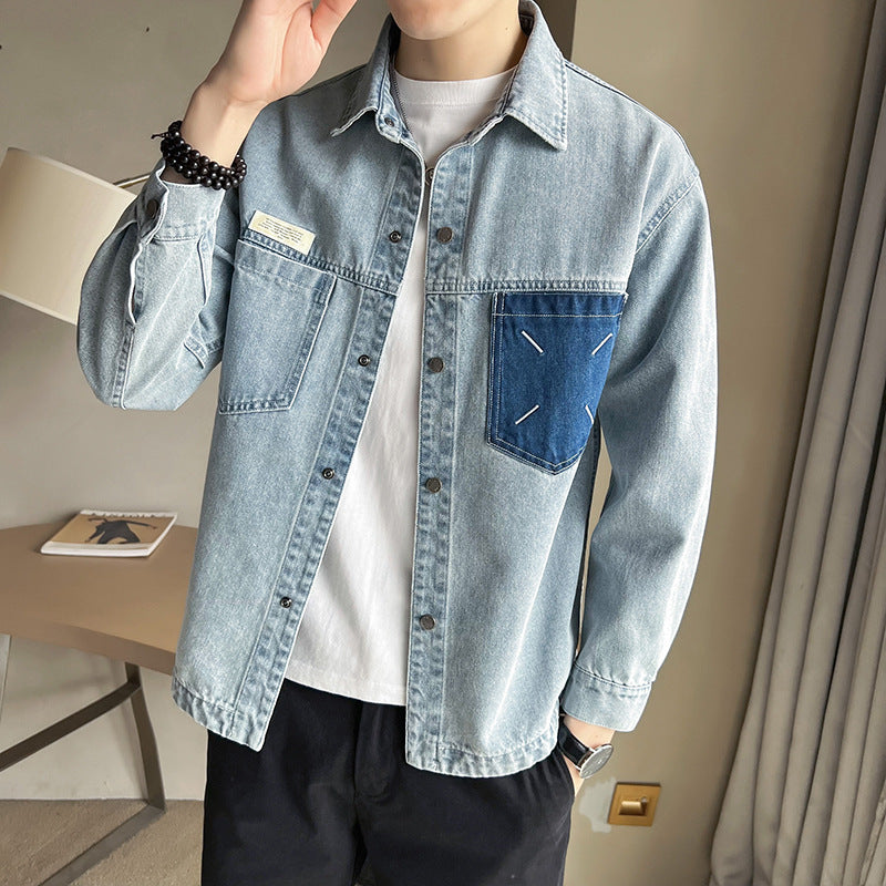 Fashion Brand Workwear Denim Shirt. Denim,Shirt