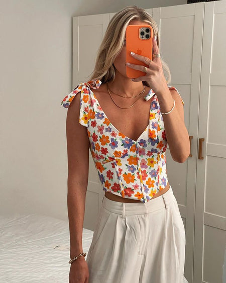 Women's Sexy Printed V-Neck Pleated Cropped Tie Top. Shirt,Shoulders,top