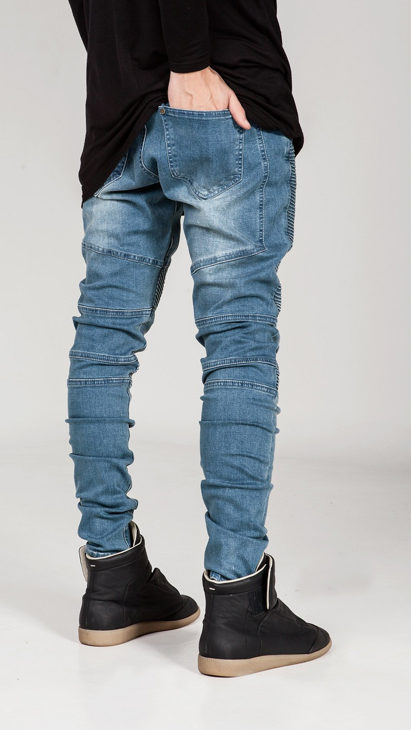 Men's Fashion Ripple Jeans. Jeans,ripped,Tight