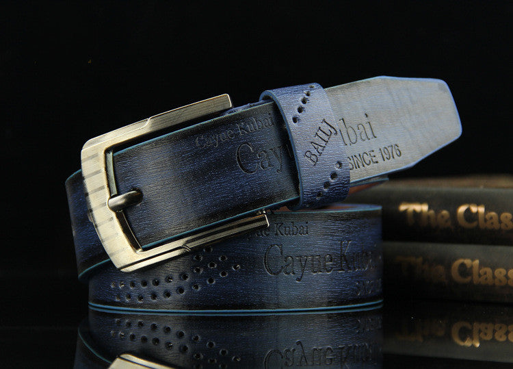 Men's Pin Buckle Belt - Retro Hollow Casual Belt. Belt,Buckle