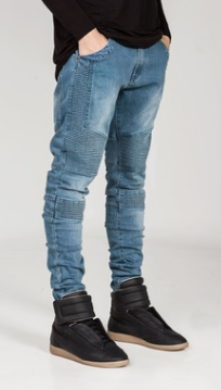 Men's Fashion Ripple Jeans. Jeans,ripped,Tight