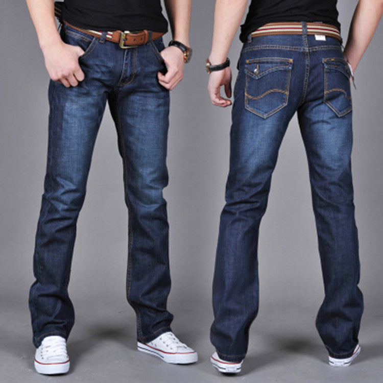 Men's Denim Long Jeans - Straight-Leg. Cotton,Denim,Jeans,Long,Straight