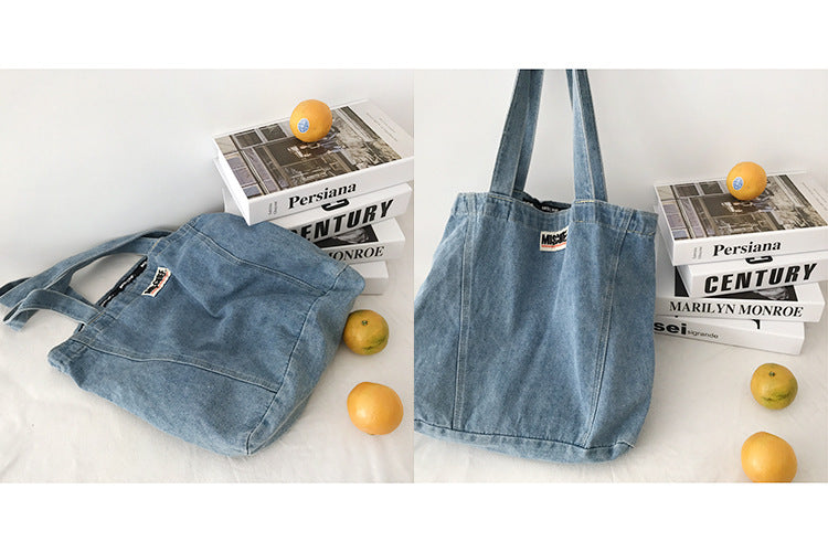 Denim Shoulder Carry Bag. Bag,Cotton,Denim