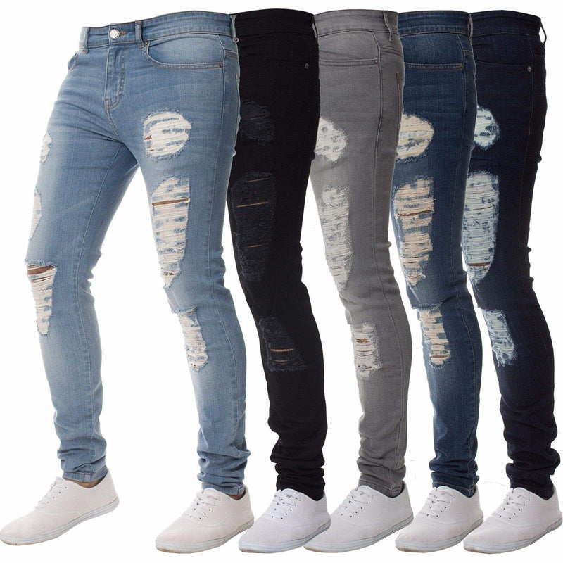 Jeans For Men - Spring Ripped Blue/Black/Grey. Denim,Jeans,ripped